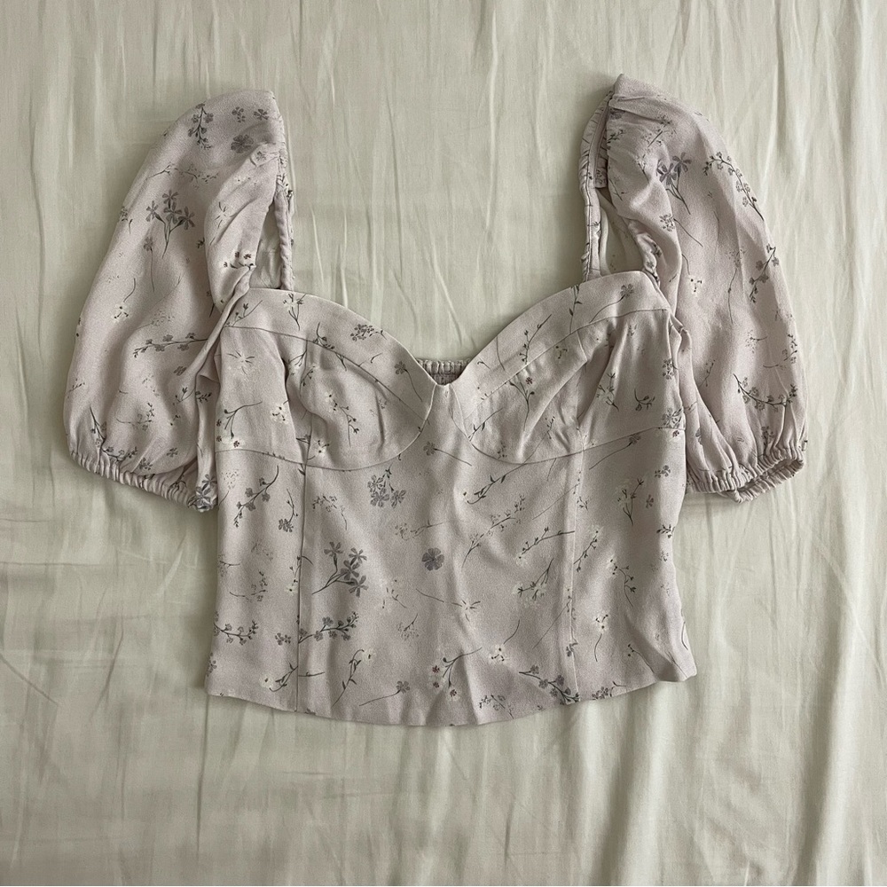 aritzia floral novella blouse